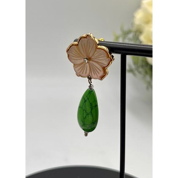 Mignonne Gavigan Green Paloma Jasper Semi-Precious Stone Pearl
Earrings *Single - Picture 5 of 8